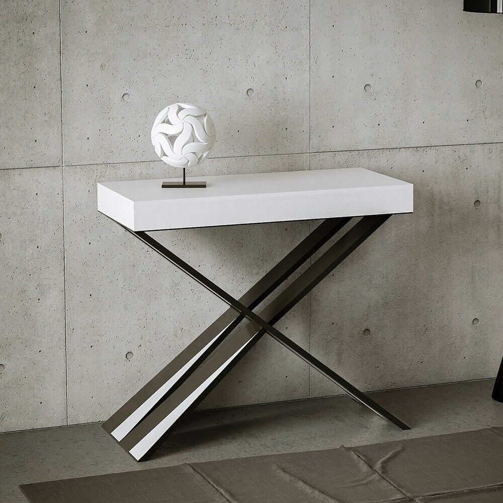 Consola extensible 90x40-196cm madera blanca Diago Small