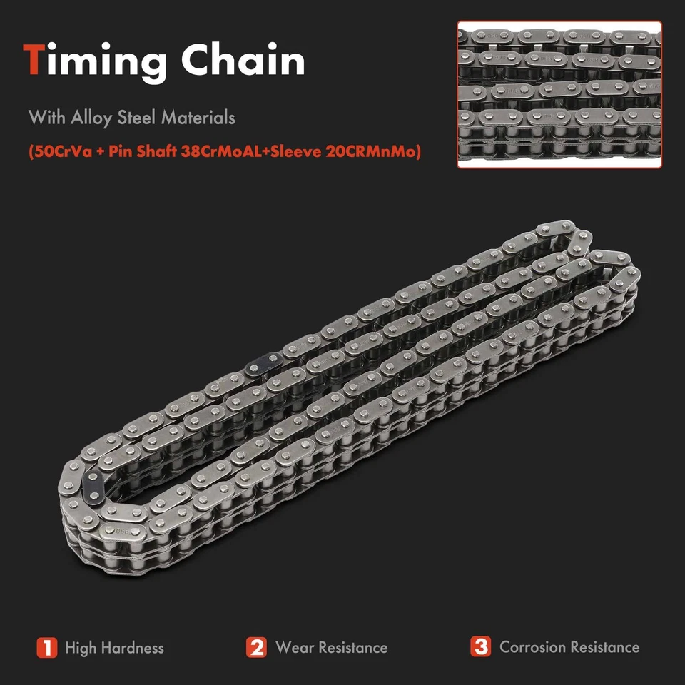 Kit de cadena de distribución del motor 6 piezas para Datsun 200SX 1977-1979 510 610 710 720 L4 2,0 L Foto 4 de 4