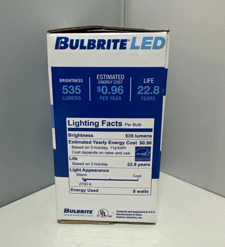 BULBRITE LED R20 8W DIMMABLE LIGHT BULB WARM WHITE - Image 2 of 3