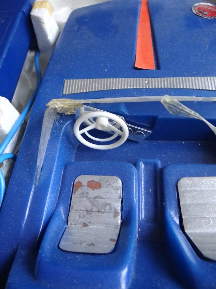 Altes Tele Pilot Boot BMW Kabel Fernlenkung Spielzeug Geobra 70er Jahre OVP - Bild 2 von 4