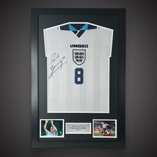 Paul Gascoigne Hand Signed And Framed England Football Shirt With COA &pound;299