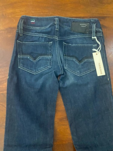 DIESEL Italy Women's LIV Sz 24 x 30 Blue Jeans Straight Leg Dark Wash 008FC - Picture 9 of 13