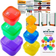 21 Day Fix Portion Control Containers Kit Meal Plan Diet Weight Loss 7 PCS USA