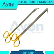 25 Degree & 125 Degree Angled Potts Smith Vascular Dissecting Scissors - 2PK