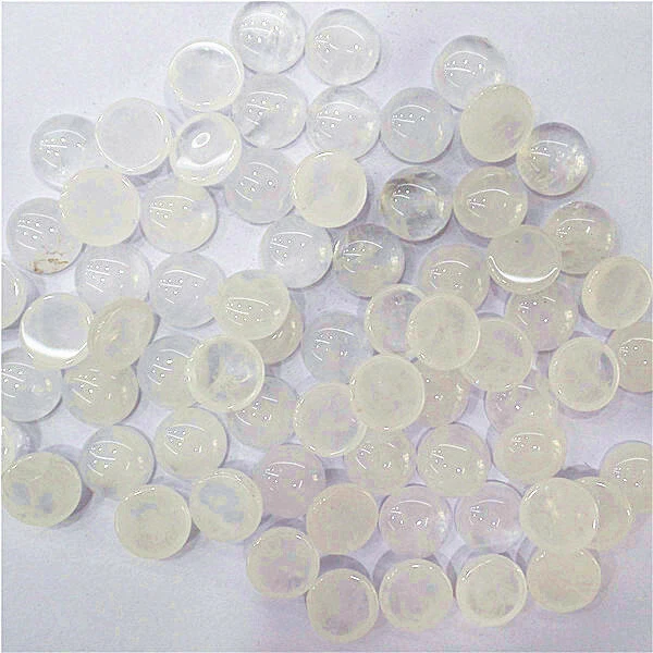 20Pcs 12mm Natural White Crystal Round Cab Cabochon EE217 - Image 2 of 2