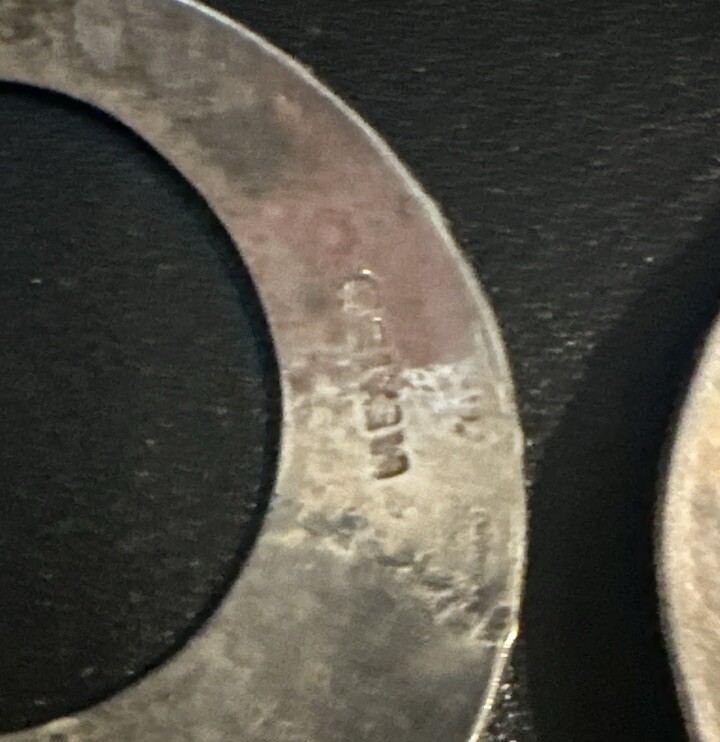 Silver Mexico Large Circle Dangle Drop Earrings -… - image 4