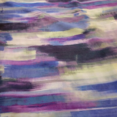 Dusk Falls... Streaks of Blues & Purples Cupro Soft Shirting - Tres Chic!