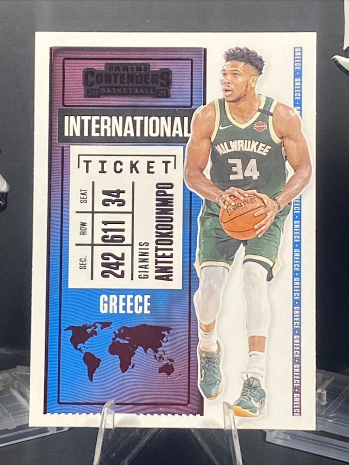 2020-21 Panini Contenders GIANNIS ANTETOKOUNMPO #20 International Insert Bucks  - Image 2 of 3