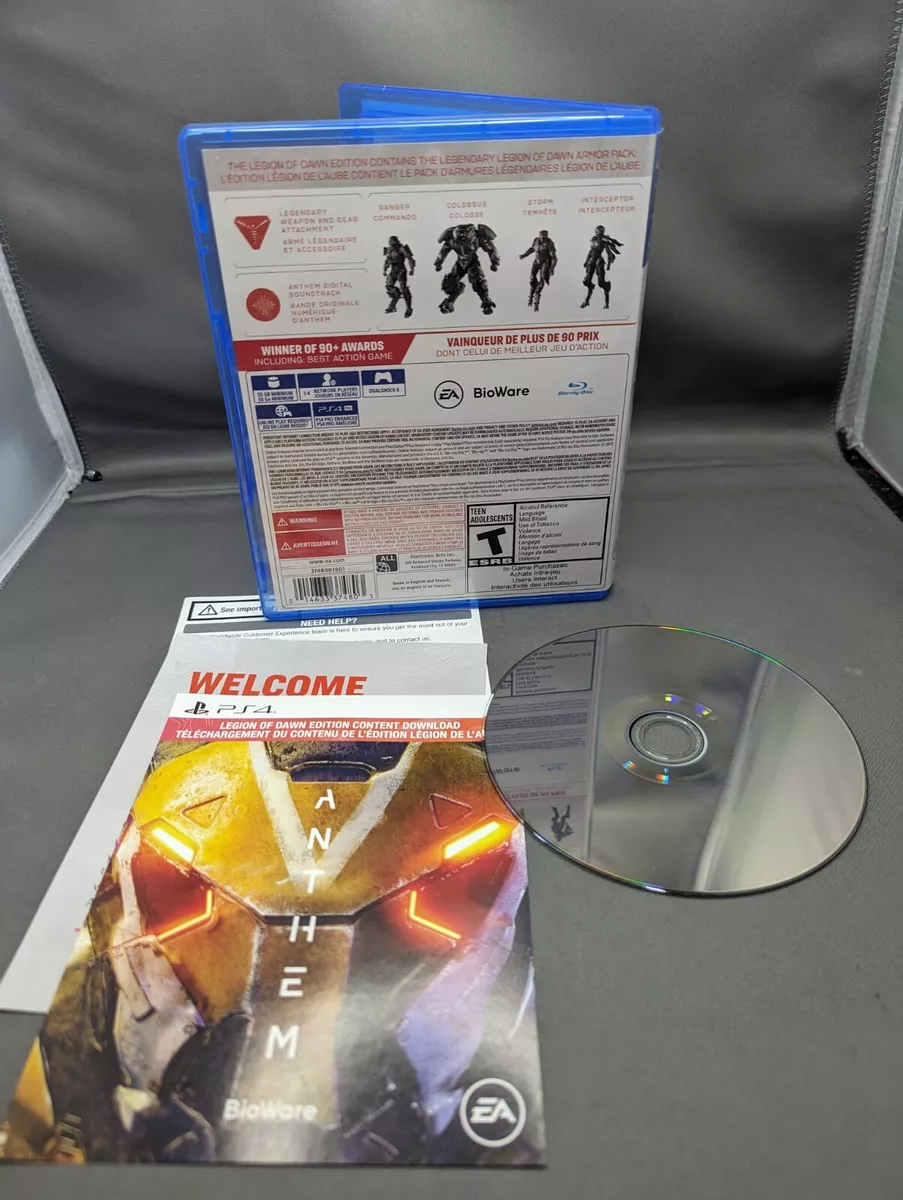 Anthem Legion of Dawn Edition Sony PlayStation 4 PS4 CIB Codes