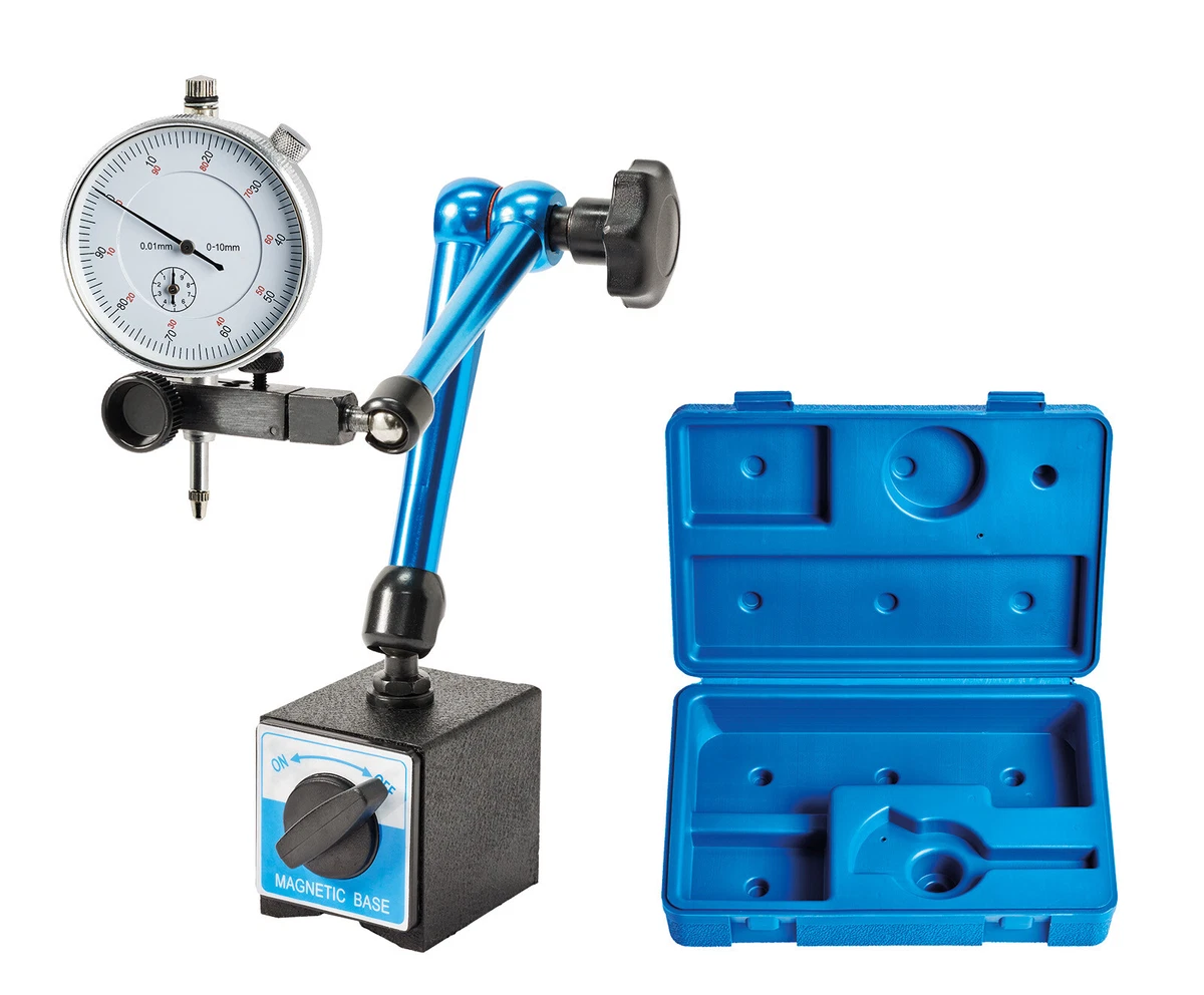 VEVOR Messuhr-Set Mit Magnetstativ – 0,01 Mm Genauigkeit, 0–0,76 Mm Messbereich, Inkl. Aufbewahrungskoffer – Für Bearbeitung & Inspektion