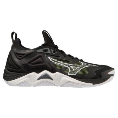 Mizuno Volleyball Shoes WAVE MOMENTUM 3 Black/White/Green V1GA2312