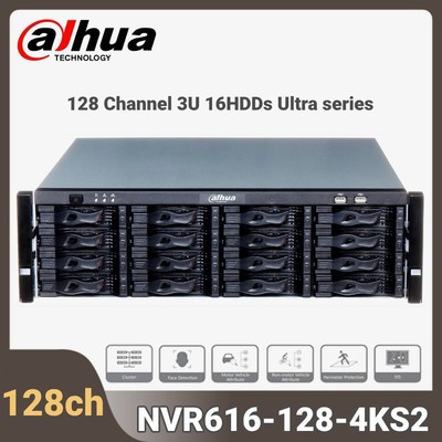 Dahua NVR616-128-4KS2 128 CH 16 SATA NVR Face Recognition Network Video Recorder