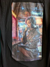 Cyberpunk Girl Shirt Anime Art Tee Bella+Canvas Black Medium