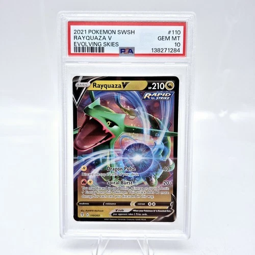 2021 Pokemon Rayquaza V #110 PSA 10 Evolving Skies 110/203 SWSH
