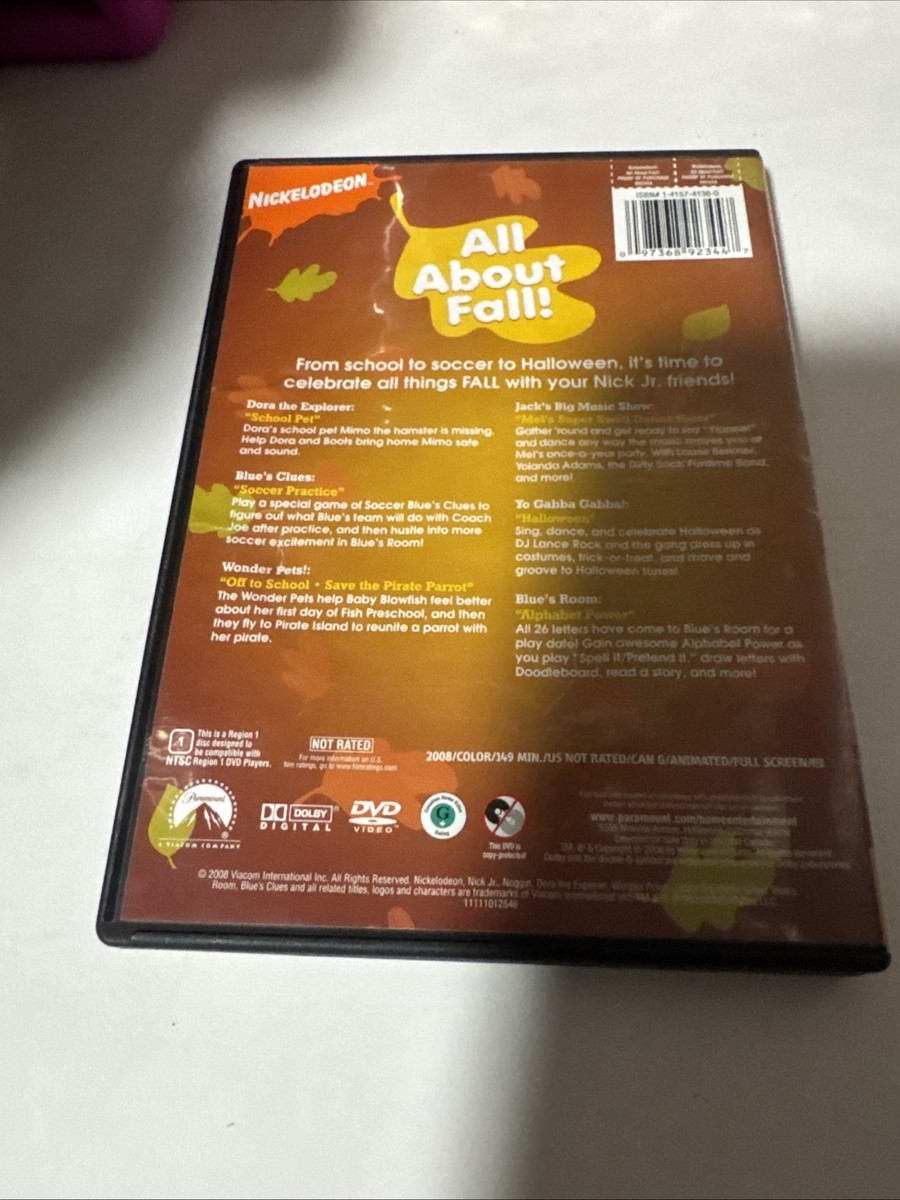 All About Fall (DVD, 2008) Nick Jr Dora the Explorer, Blues Clues