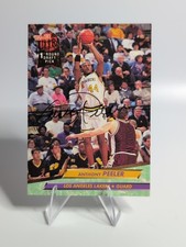 Anthony Peeler 1992-93 Ultra #196 Los Angeles Lakers Rookie ON CARD AUTO. rookie card picture