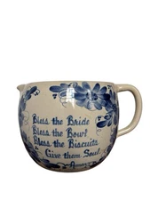 Vintage Paul Storie Pottery Large Mixing Batter Bowl Bride Biscuit Blessings USA