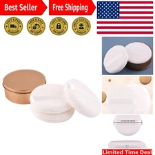 Luxury 3 Pack Powder Puffs – 4.12 Inch with Metal Case for Soft Skin Application