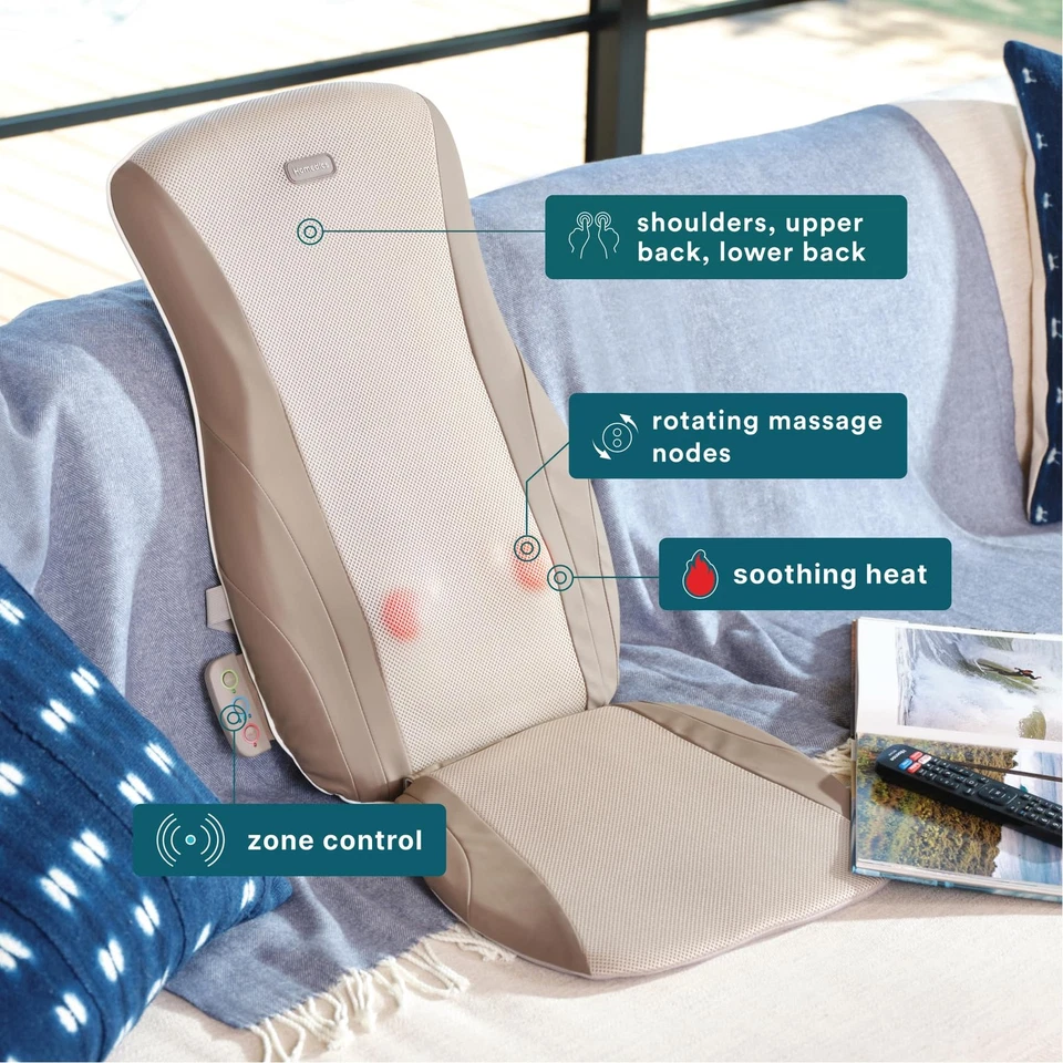 Homedics шиацу массажная подушка с подогревом для полной верхней и нижней части спины глубокий - Изображение 3 из 4