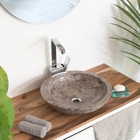 Wohnfreuden Naturstein-Waschbecken Aus Marmor 45 X 45 X 12 Cm Steinwaschbecken