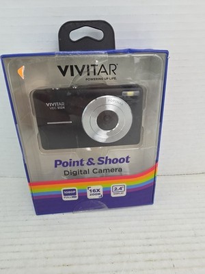Vivitar VECS124 Popsnap 44MP Digital Camera, Black, 16X Zoom, 1080p