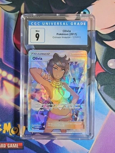 CGC 9 Olivia Full Art #111 2017 Pokemon Sun & Moon Crimson Invasion