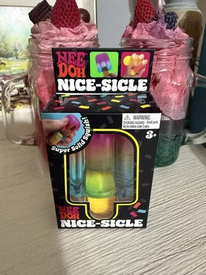 Nee Doh Nice-Sicle Popsicle Rainbow Needoh Fidget New In Box Toy Squish Colorful