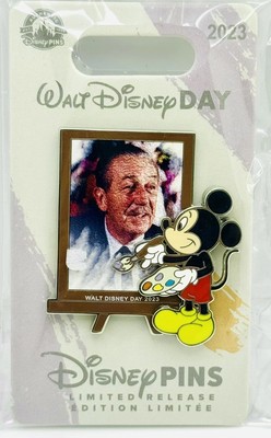 Disney 2023 DLR Walt Disney Day Pin Mickey Painting Portrait LR NOC HTF Parks