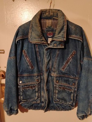 VTG Saugatuck D.G.C. Heavy Blue Denim Med. Flannel Lined Double Layered Jacket