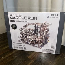 NIB Sealed ROKR 3D Wooden Puzzles for Adults Marble Run Night City Kit LGA01