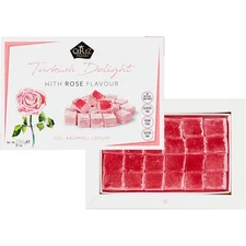 Turkish Delight Rose Flavor Soft Candy  No Nuts Gourmet Snack 40 Pcs