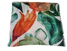 NEW Dupatta Designs 'Nuala Green' Abstract Scarf 22" x 74"