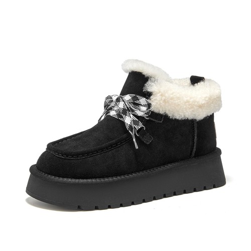 BEAU TODAY Womens Winter Snow Boots Fur Lined Ankle Booties for Women Warm Bo...