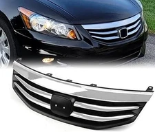 Fit For 2011 2012 Honda Accord Chrome Front Upper Grille Radiator Bumper Grill