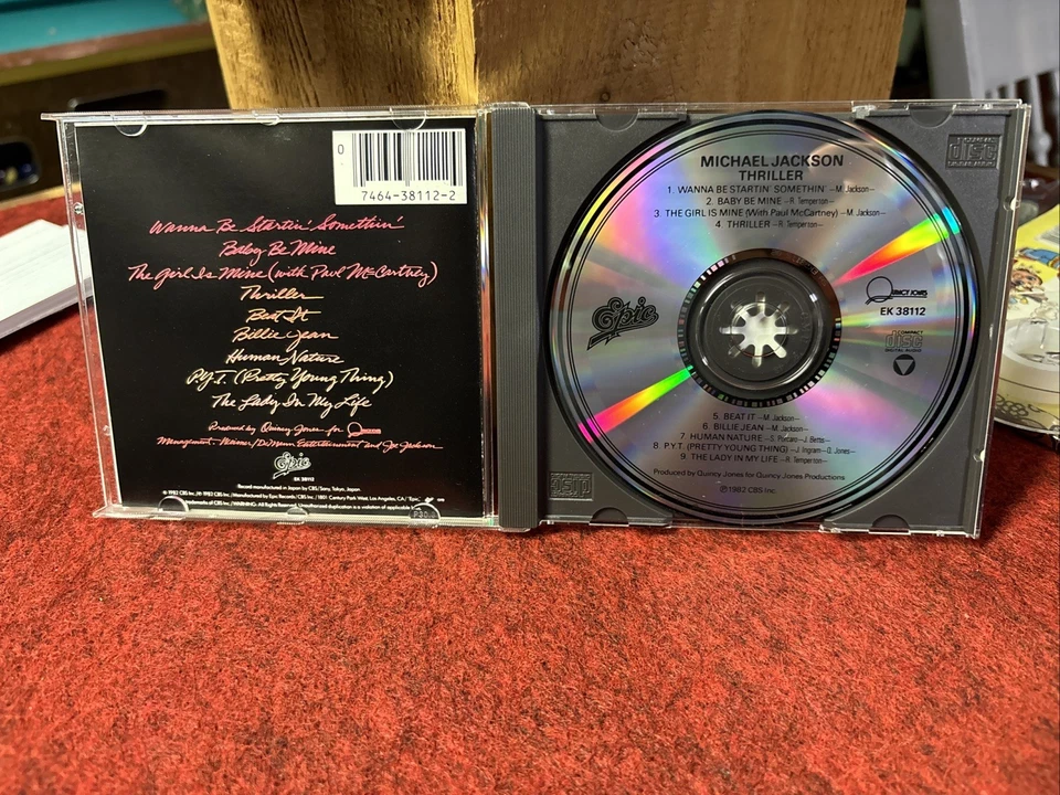 MICHAEL JACKSON THRILLER JAPAN CD BILLIE JEAN BEAT IT PYT HUMAN NATURE THE GIRL - Image 4 of 4