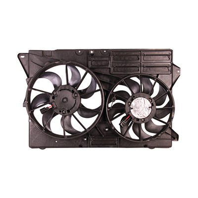 New Premium Fit Radiator And Condenser Fan Assembly With Two Fans Side By Side