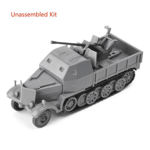 DIY 1/72 4D Half-track Armored Vehicle FLAK37 Anti-Aircraft Military Model Gift - Picture 1 of 9