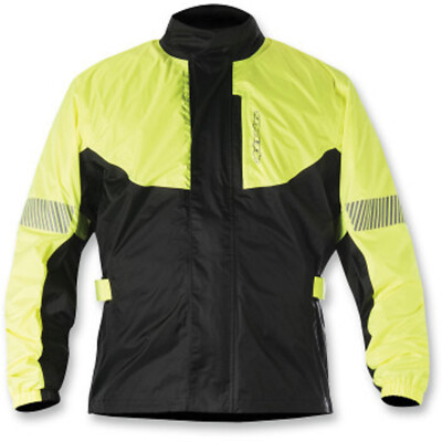 Alpinestars Hurricane Rain Jacket 100% Waterproof Flo-Yellow / Black Large NEW