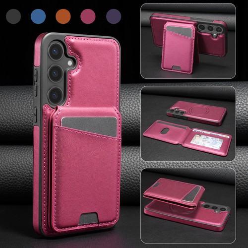 Leather Wallet Detachable Magnetic Case for Samsung Galaxy S25 Ultra/S25/S24/S23 - Picture 17 of 18