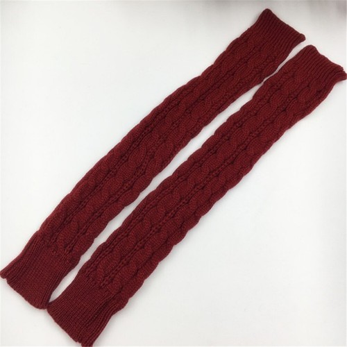 Damen Winter Lange Handgelenk Hand Arm Stulpen Fingerlose Handschuhe Zopfmuster Fäustlinge - Bild 16 von 20