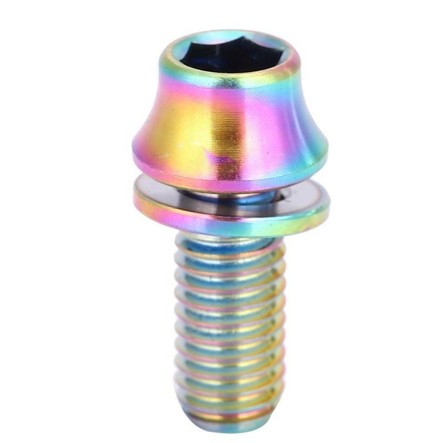 Bike Water Bottle Cage Screws M5x12/16mm Titanium Alloy Mount Screw