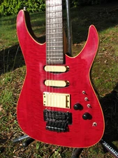 Westone Corsair GT Custom w/Floyd Rose Transparent Red 24 fret Reverse Headstock