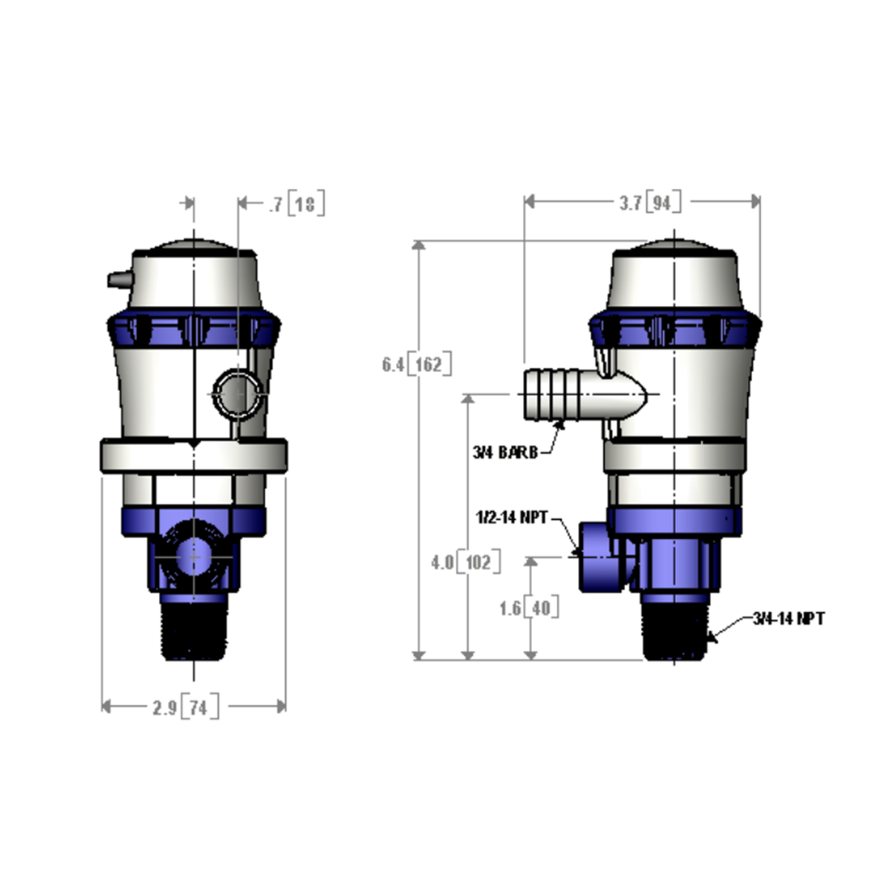Shurflo by Pentair PIRANHA Livewell 600 Pump 12 VDC, 600 GPH