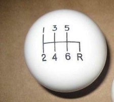 6 Speed Engraved Shift Knob White 10mm X 1.50 For Dakota Ram 1500 Getrag 238