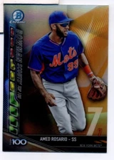 2017 Bowman Chrome Scouts Top 100 Refractors #BTP7 Amed Rosario Mets