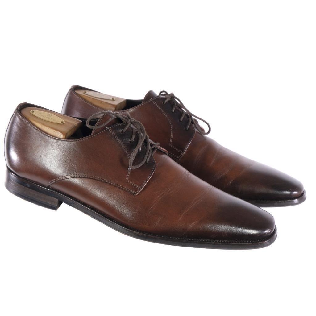 SAOLA Scarpe eleganti Oxford TO BOOT NEW YORK taglia 10.5 ITALIA Pelle Marrone Ombra