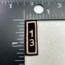 Quite Small Vertical 2013 "13" Tab Patch 49A7