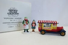 Dept. 56 Christmas Village Accessory ~ Popcorn Vendor #59587