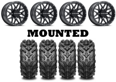 Kit 4 Interco Swamp Lite 27x9-14/27x11-14 on Krank Matte Black Nar CAN