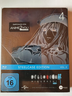 HIGURASHI NO NAKU KORO NI KAI VOL.4 EP14-18 STEELCASE EDITION (Blu-ray) NEU; OVP